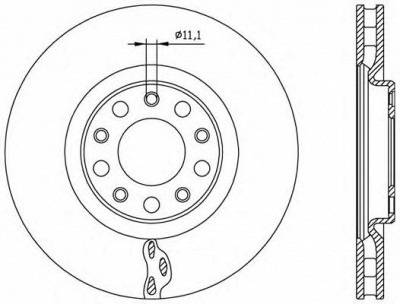 OPEN PARTS bda256120 -  Тормозной диск